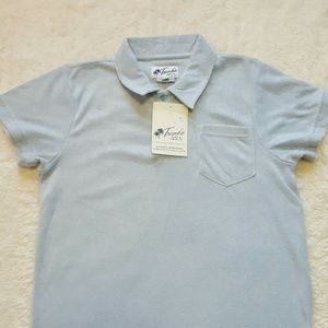 Trunks Surf & Swim CO. Blue Terry Cloth Polo Shirt, Size Large